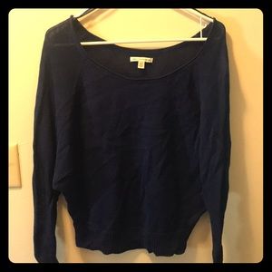 Navy blue knit sweater